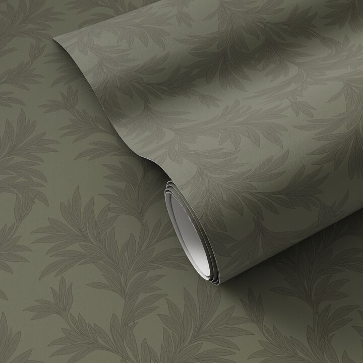 Lush Leaves Wallpaper by Getty Images - Lush Leaves Olive Night II