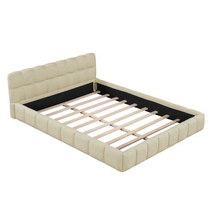 Merax Modern Upholstered Platform Bed Frame