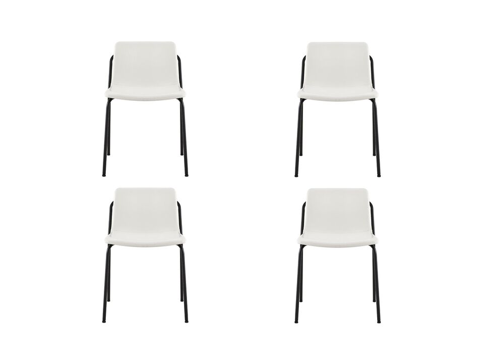 Modern PU Leather Metal Dining Chair, Set of 4