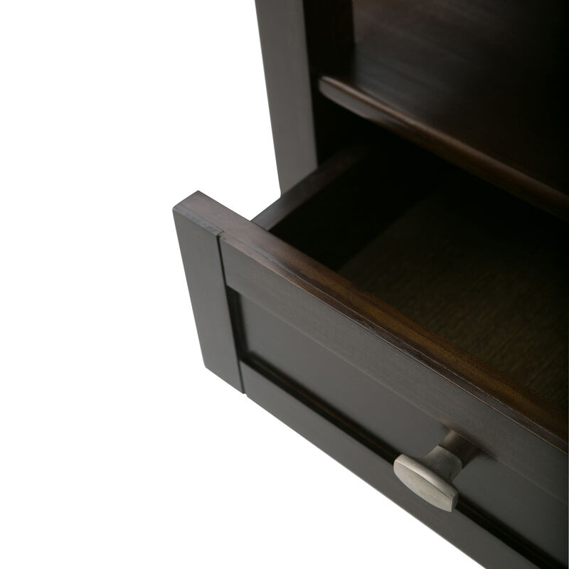 Warm Shaker SOLID WOOD 20 inch Wide Rectangle Transitional End Side Table in Tobacco Brown