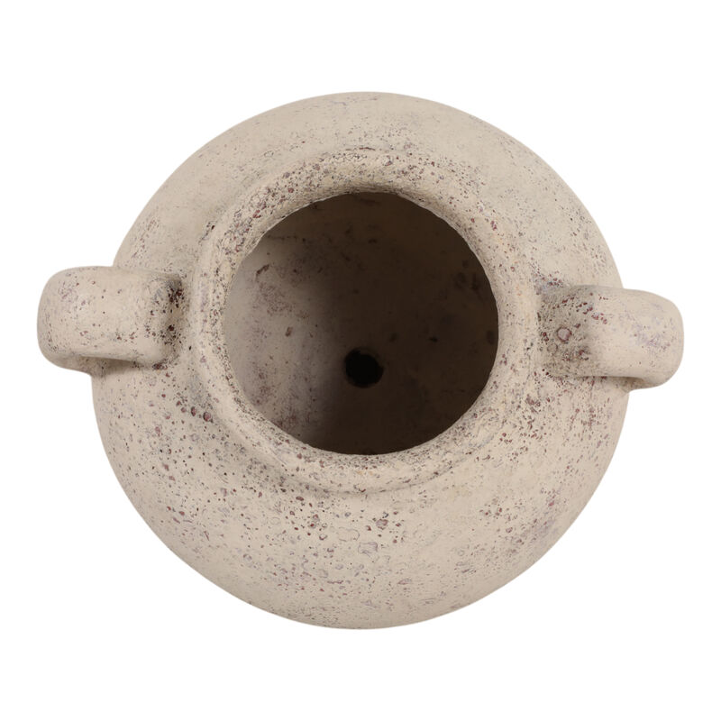 12x8" Terracotta Double Handle Vase, Ivory image number 5
