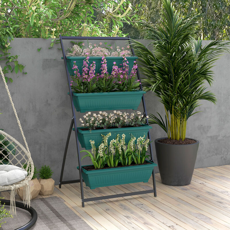 Hivvago 4-Tier Vertical Raised Garden Planter image number 1