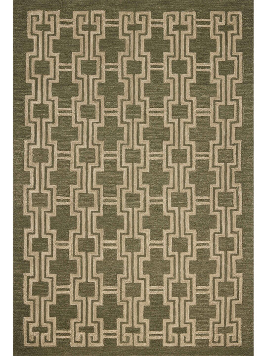 Barrow BAR02 Moss/Beige 8'6" x 11'6" Area Rug by Jeremiah Brent x Loloi