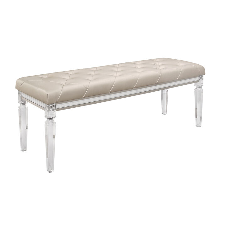 Paris Champagne Upholstered Bedroom Bench