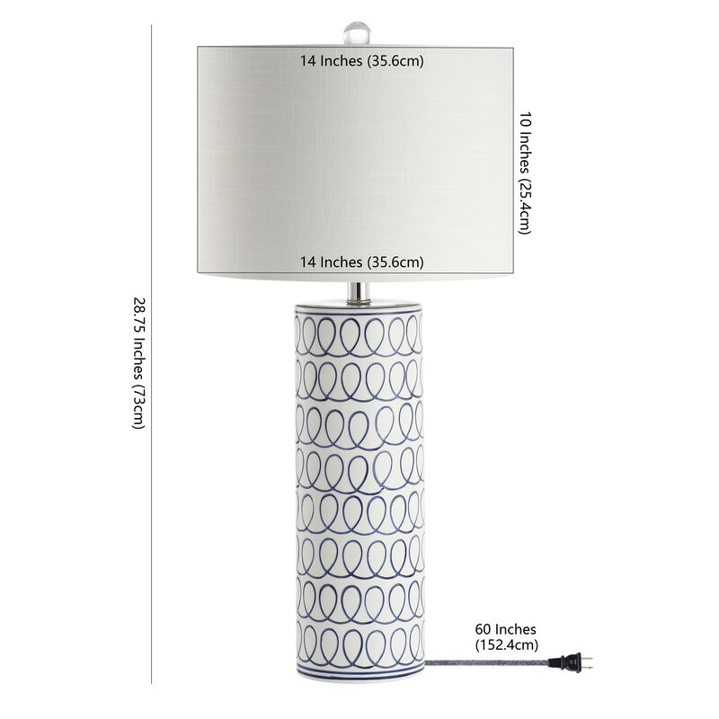 Loop Ceramic Modern Column LED Table Lamp