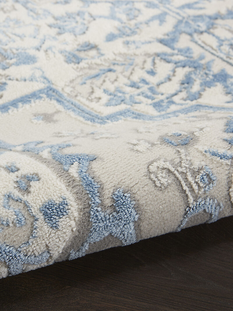Elation ETN10 Ivory/Blue 2'3" x 7'6" Rug image number 4