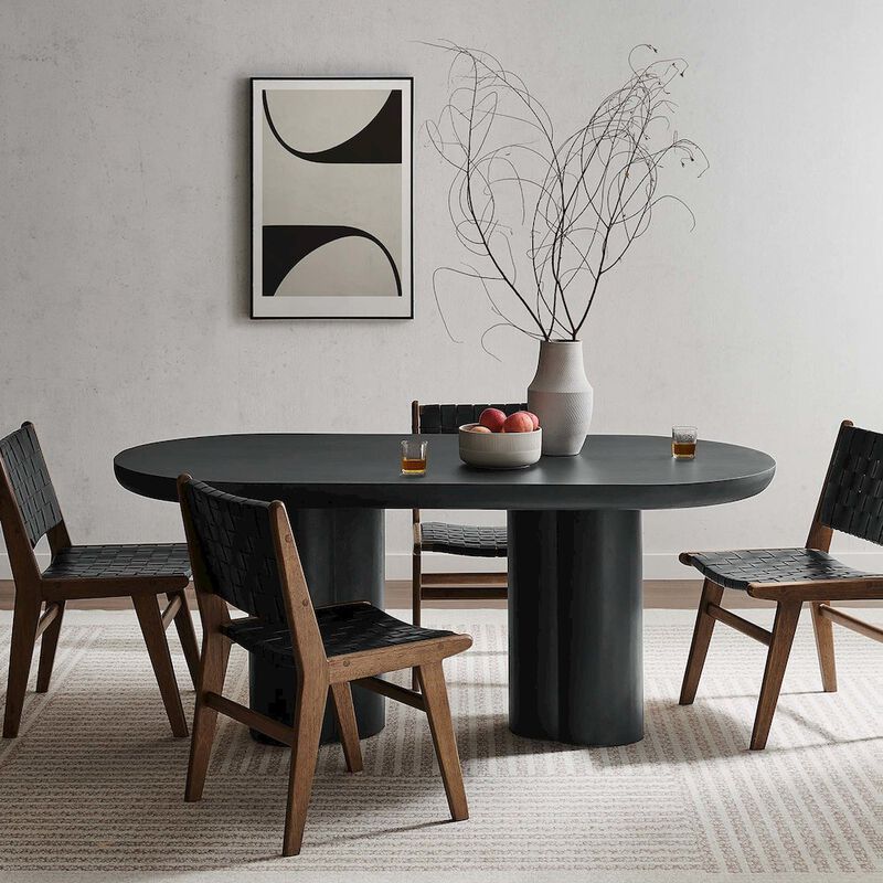 Caspian 72" Oval Concrete Dining Table image number 7
