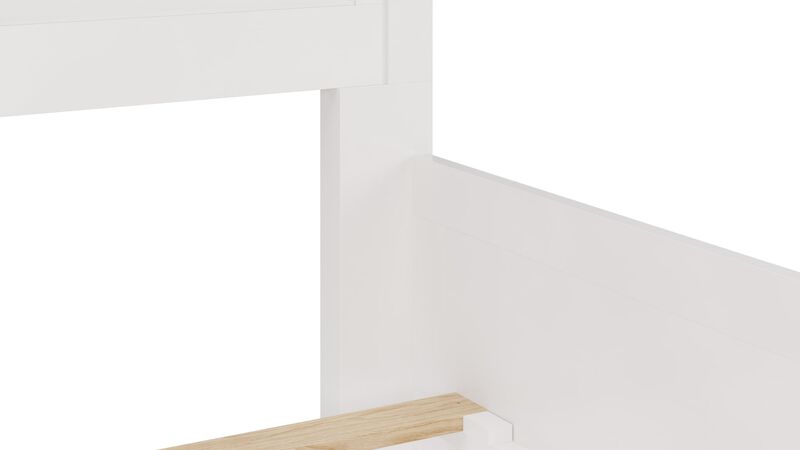 Grace King-size Three Panel Bed in Snowfall White