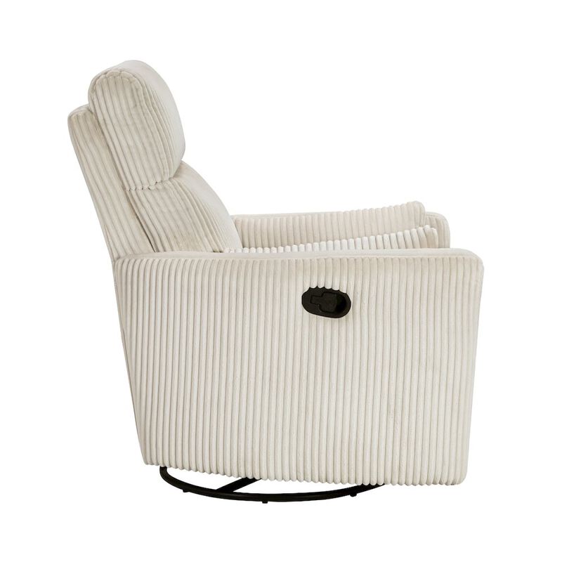 Lexicon Traverse Corduroy Swivel Glider Reclining Chair