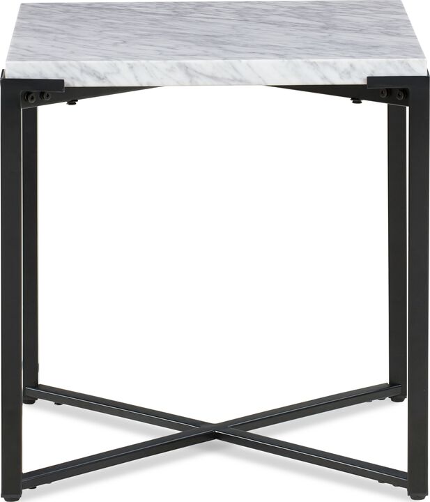 Saxon End Table in Matte Black