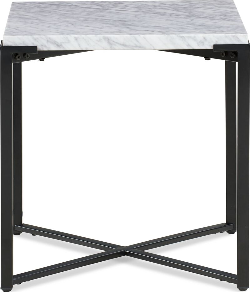 Saxon End Table in Matte Black