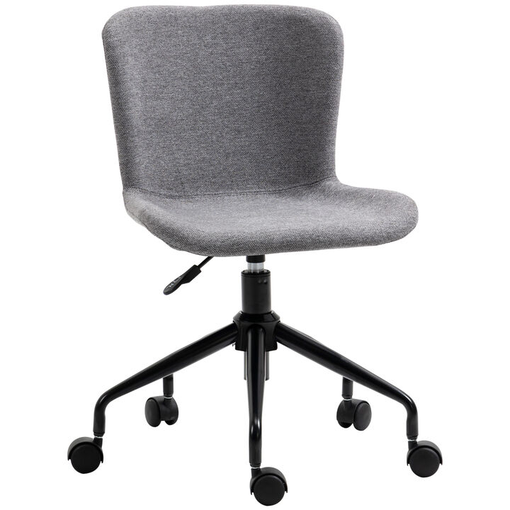 Home Office Chair Swivel Computer Chair for Small Space Living Room Dark Grey
