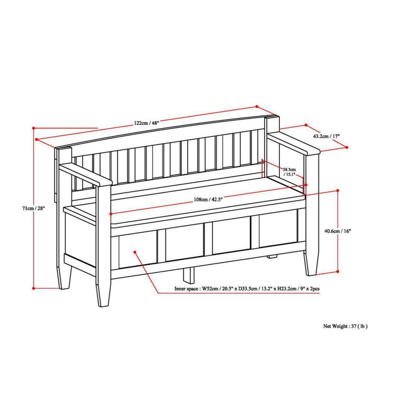 Nupnuk Entryway Storage Bench image number 8