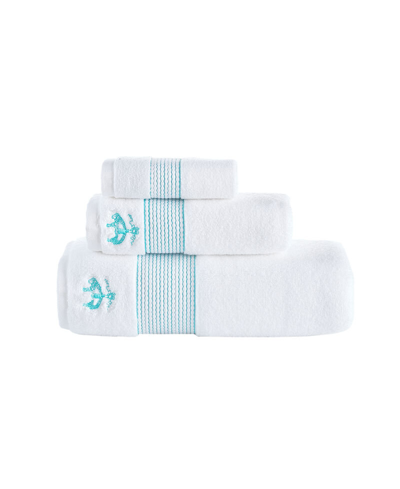 Brooks Brothers Rope Stripe Border 3 pcs Towel Set