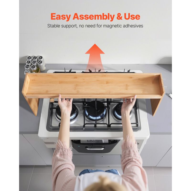 Over Stove Spice Rack Organizer with 6 Hooks Kitchen Counter Storage image number 6