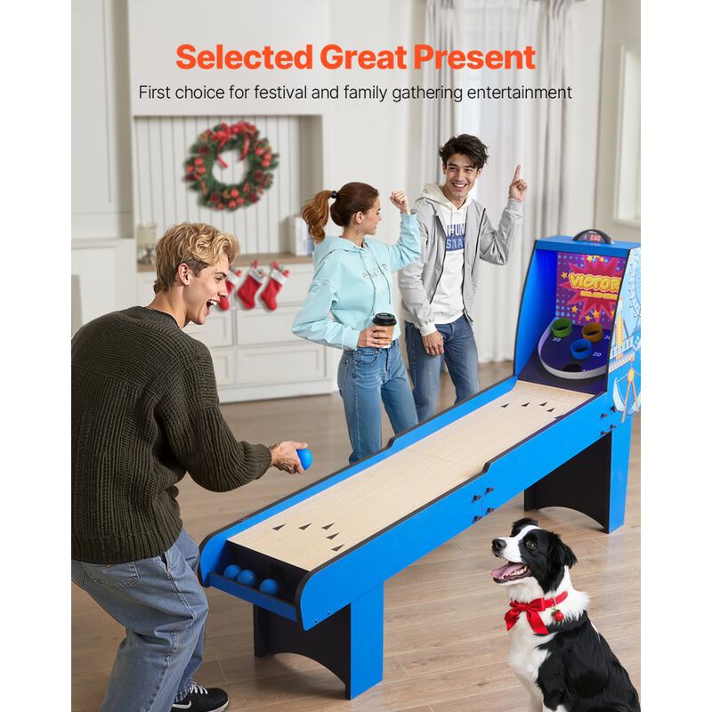 8ft Roll and Score Arcade Game Table with Electronic Scorer and 4 Balls image number 3