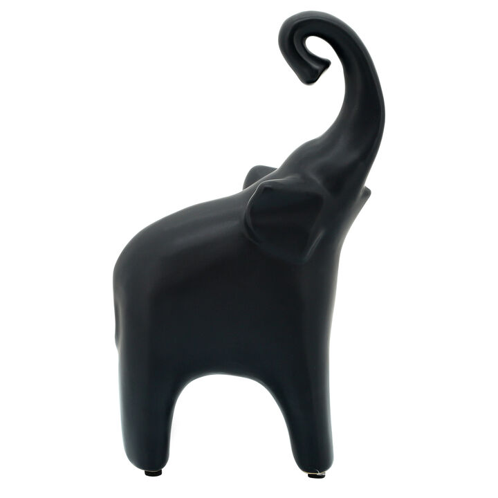 Ceramic Elephant Matte Black