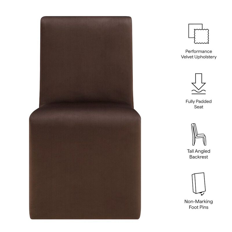 Emory Upholstered Performance Velvet Dining Side Chair image number 1