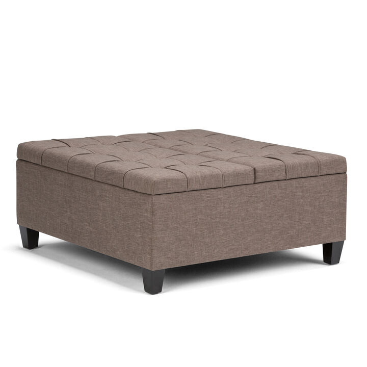 Harrison 36 inch Wide Transitional Square Coffee Table