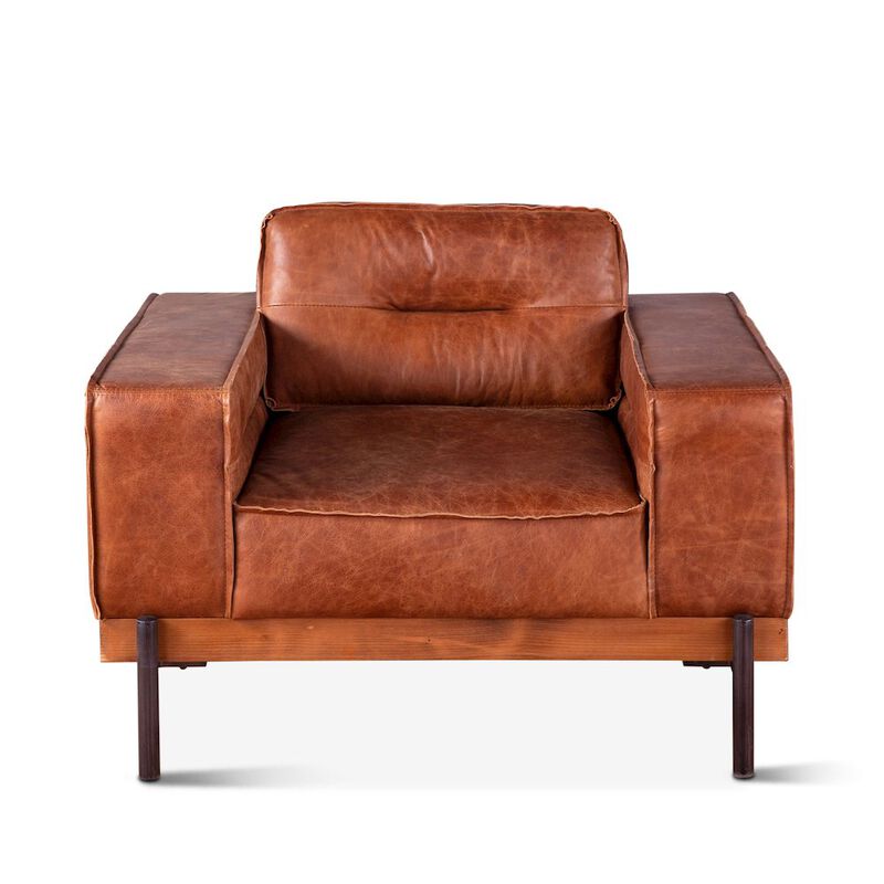 World Interiors Chiavari Armchair in Vintage Cognac Leather image number 0