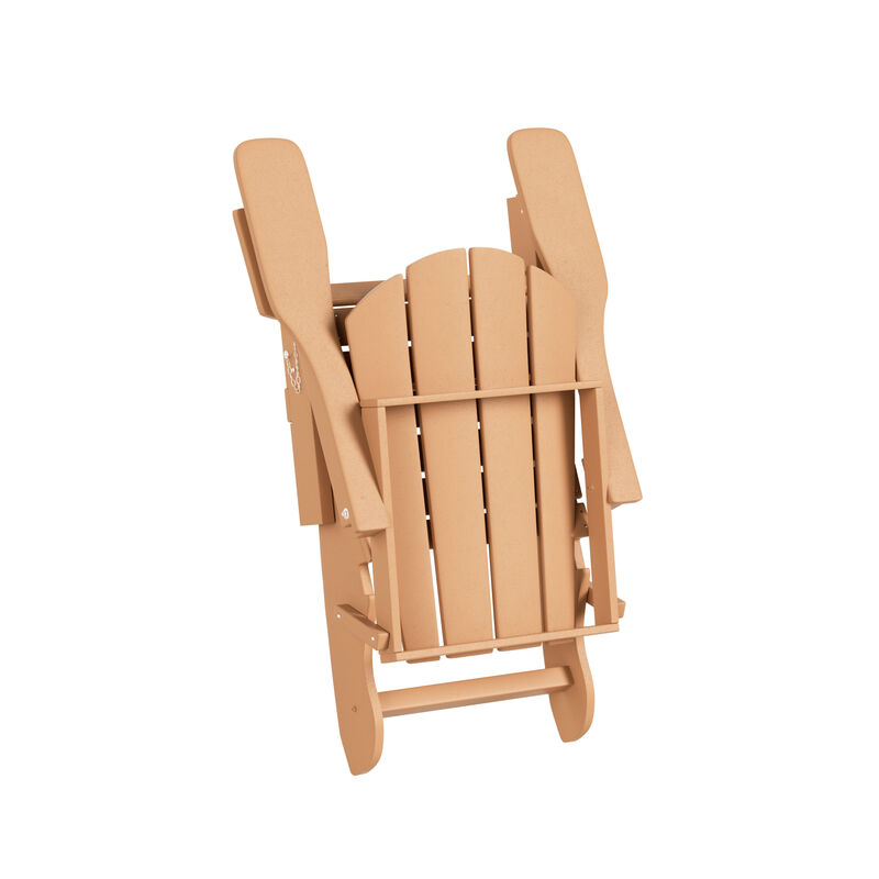 WestinTrends HDPE Outdoor Patio Folding Poly Adirondack Chair