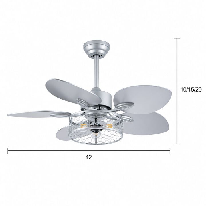 ELEMENT ACE 42 Inch Indoor Ceiling Fan with Light and Remote Control, Noiseless Reversible Motor, 6 Speed Adjustable for Patio, Living Room, Bedroom, Office and Covered Outdoor Use (No Bulb Included)