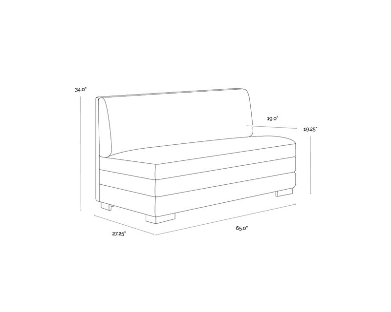 Weston Milliken Cognac Banquette image number 0