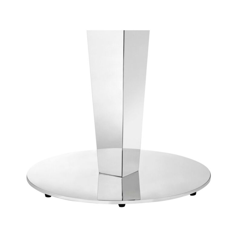 Casabianca Home Enzo 39 In Round Counter Table In Silver Rain Drops Glass