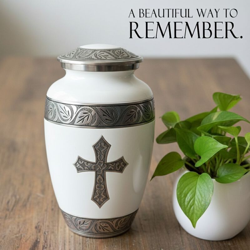 Memorial Urns accents cross image number 5