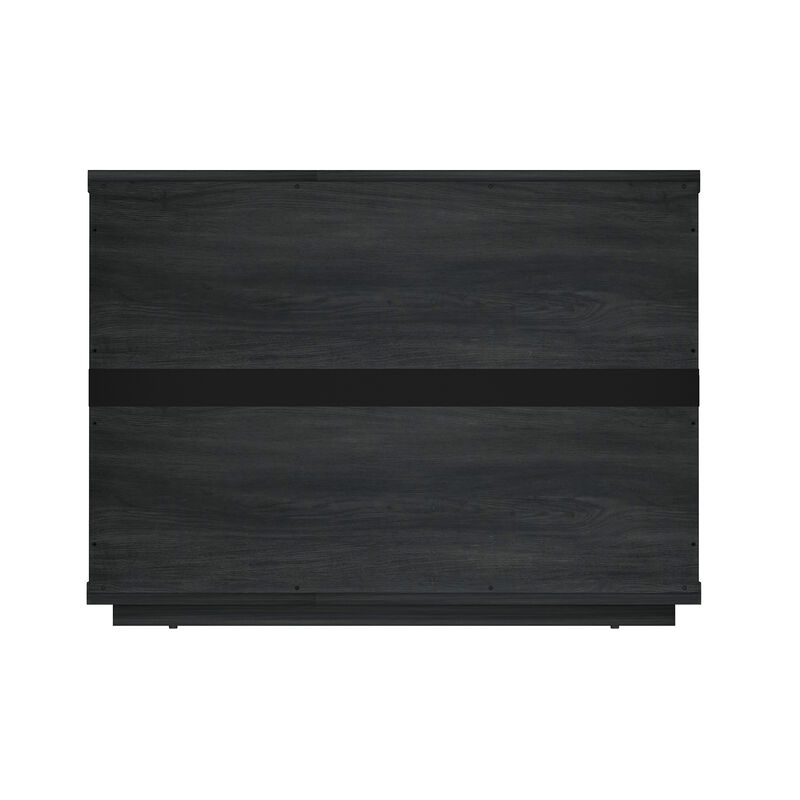 Evelyn Wide 1-Drawer Nightstands in Dark Gray (Set of 2)