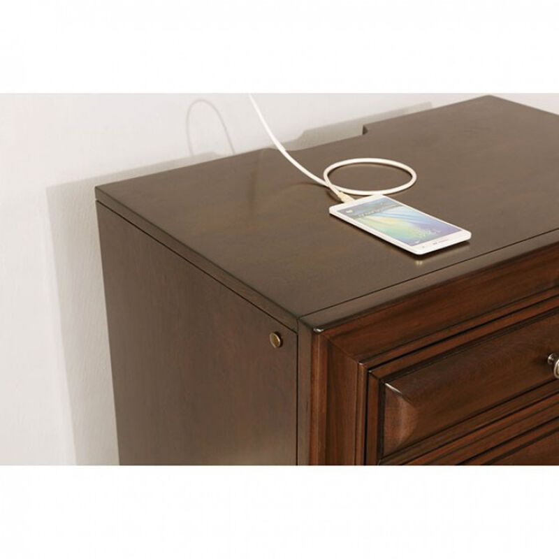 Streamdale Cherrywood 3-Drawer Nightstand w Nickel Knob image number 6
