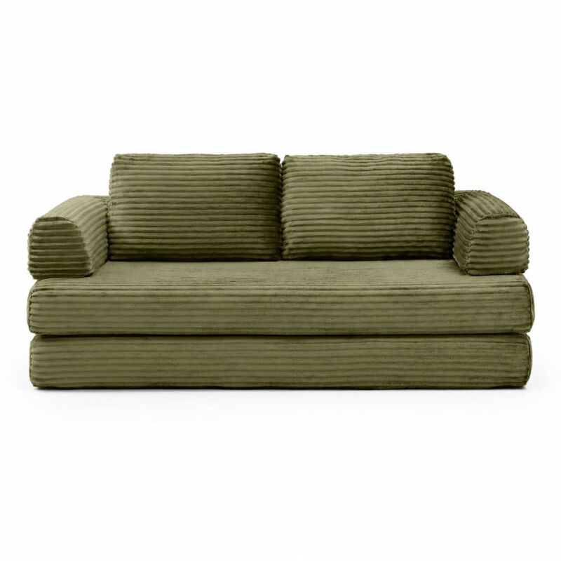 GOODSILO Convertible Multi-Functional Folding Floor Couch Futon Sleeper Sofa Bed with Included Pillows for Living Room, Bedroom, Lounging and Guest Accommodation image number 0