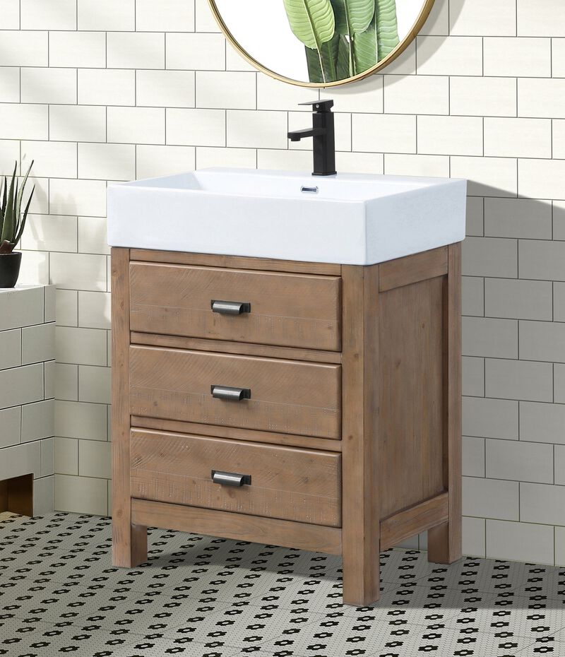 Ava 30" Bathroom Vanity Weathered image number 6