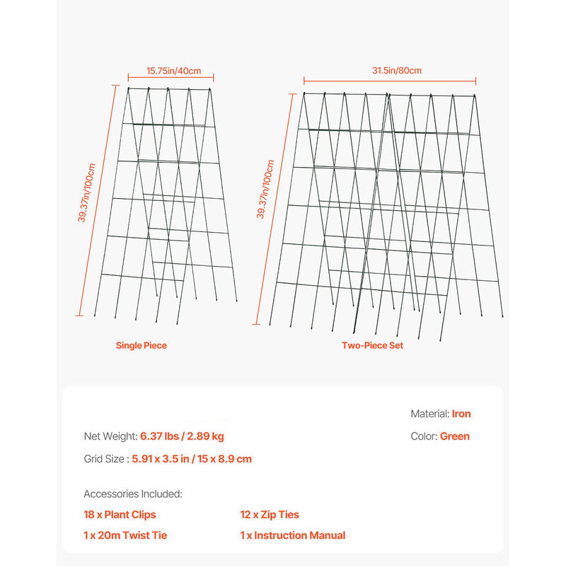 Garden Trellis A-Frame Design &ndash; Foldable Metal Structure for Cucumbers, Beans, and Vertical Plant Support Outdoors