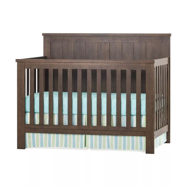 Foundations  Calder Convertible Crib - Brushed Truffle, 55.5 x 30.2 x 44.7 in.
