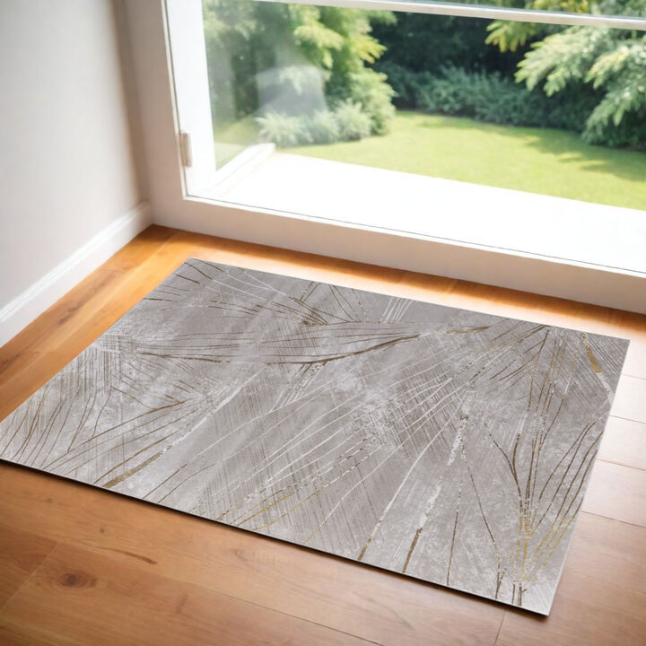 HomeRoots Abstract Power Loom Area Rug