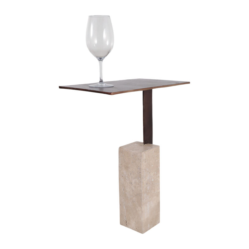 22x16 Travertine Accent Table image number 1