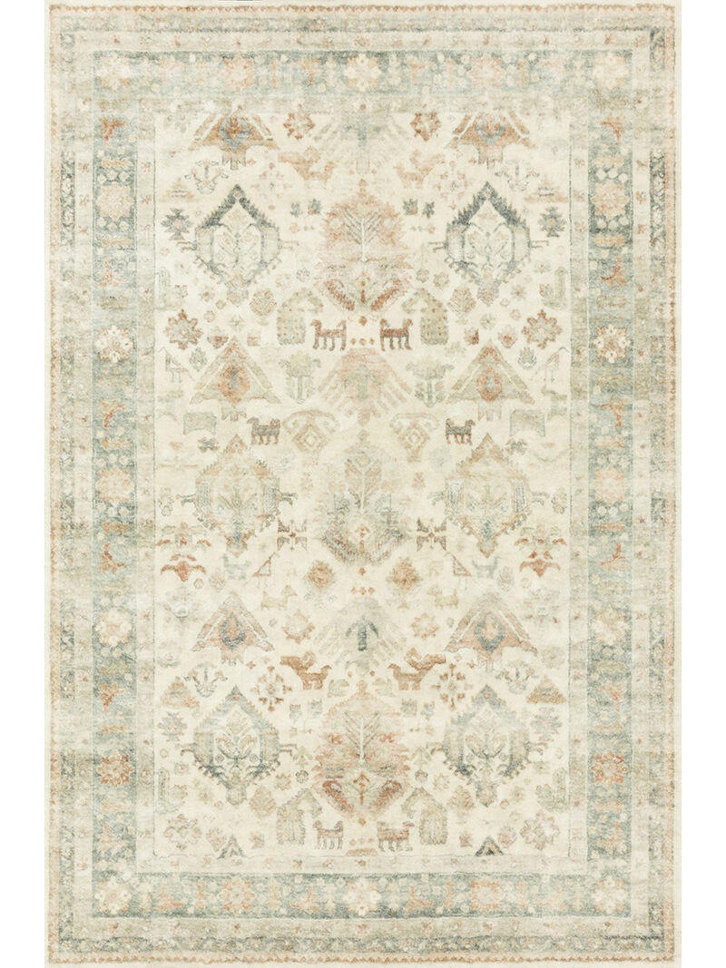 Rosette ROS01 Beige/Multi 3'3" x 5'3" Rug