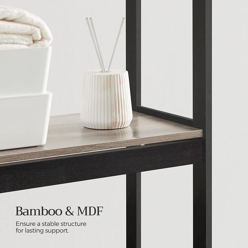 Over-the-Toilet Storage Cabinet with Adjustable Shelves for Bathroom Organization