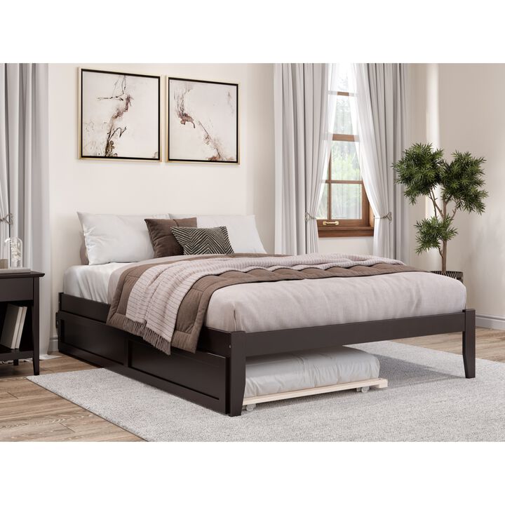 Colorado Queen Bed with Twin Extra Long Trundle in Espresso