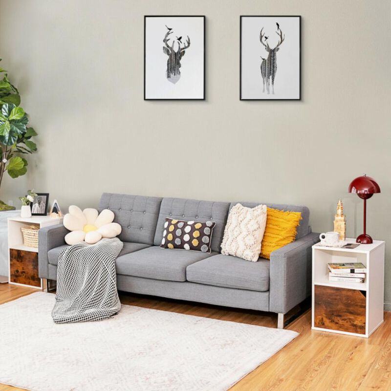 Hivvago Set of 2 Nightstands Side End Table for Living Room