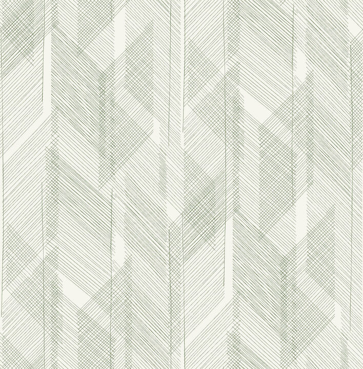 Bryant Evergreen Crosshatch Wallpaper (Set of 2)