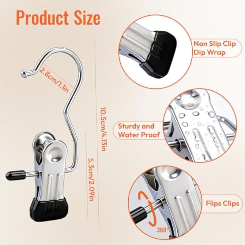 2-Pack Pants Hangers | Stainless Steel Anti-Slip Hangers for Closet Organizer image number 1