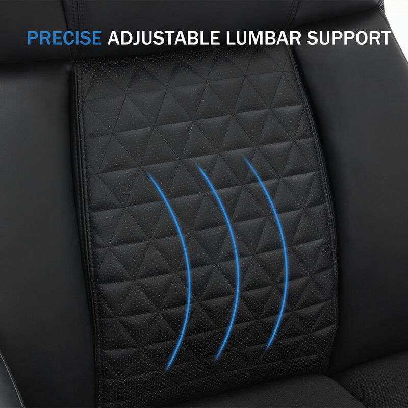 Office Chair with Adjustable Lumbar Support, Office Chair Heavy Duty with Flip-up Armrest image number 4