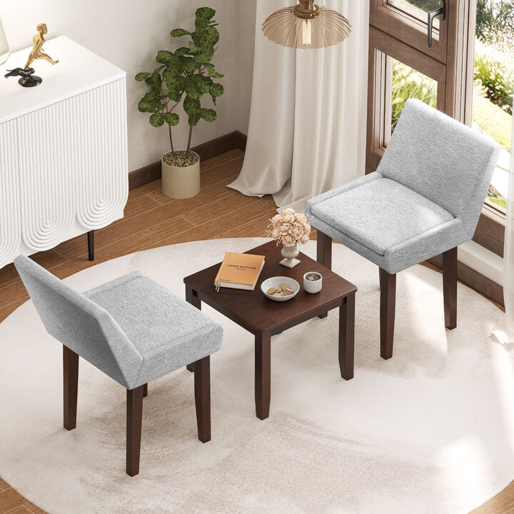 3-Piece Accent Table and Chair Set for Kitchen and Living Room