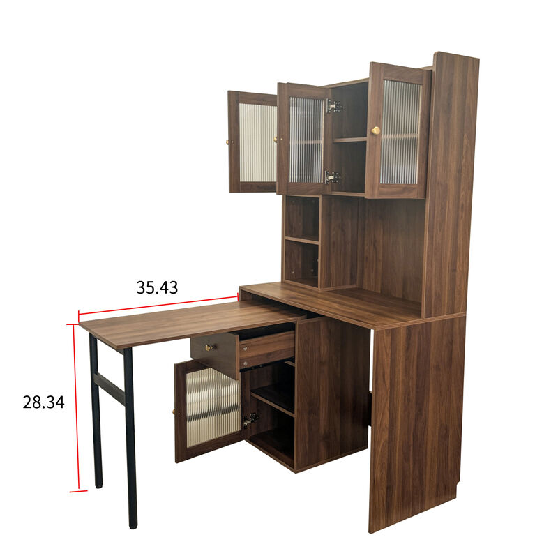 Tofrop Computer Desk with  Bookshelf image number 8