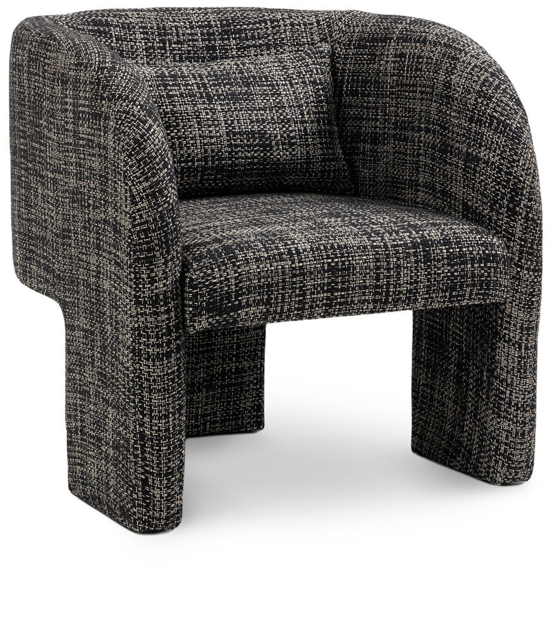 Meridian Furniture Sawyer Black Weaved Polyester Fabric Accent Chair image number 0