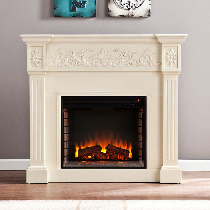 Calvert Carved Ivory Fireplace