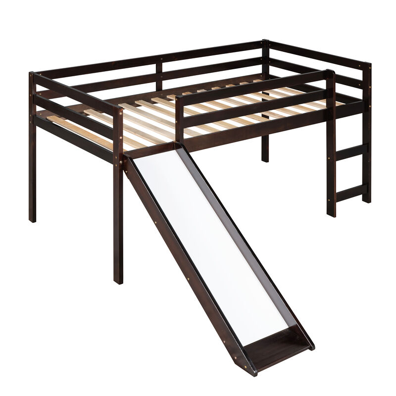 Merax Loft Bed with Slide image number 1