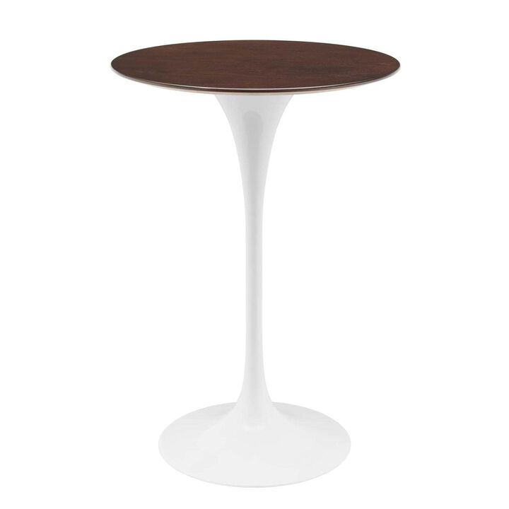 Modway Lippa Bar Table with White Cherry Walnut Finish EEI-5199-WHI-CHE